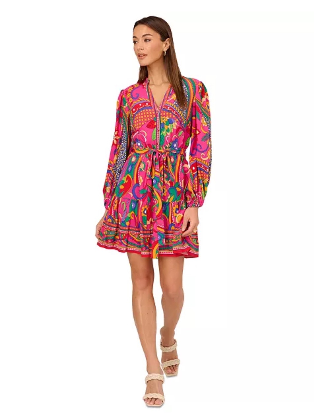 Adrianna by Adrianna Papell Printed Shirtdress - Picture 4 of 10